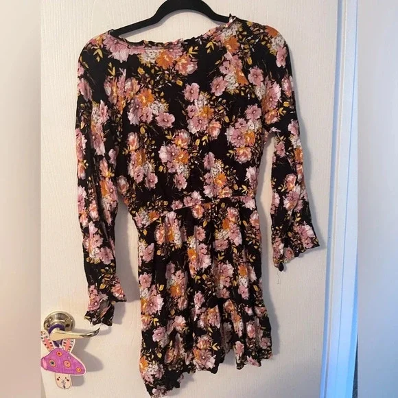 Kori America Floral dress Long Sleeve black size Medium - Picture 2 of 4